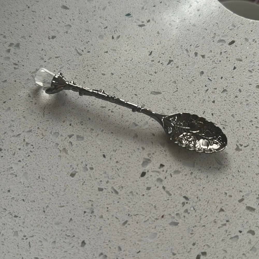 Pewter tone tea spoon - Picture 2 of 3